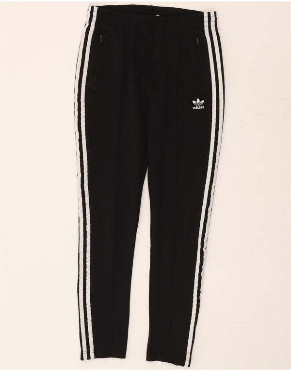 Adidas Womens Tracksuit Trousers UK 8 Small Black Colourblock Cotton
