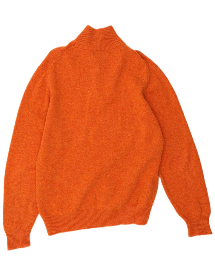 Kappa Herre Zip Neck Jumper Sweater Medium Orange Uld