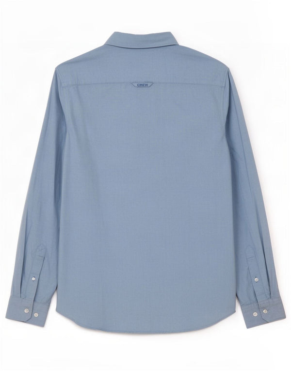 Crew Clothing Mens Tailored Fit Shirt Large Blue Cotton