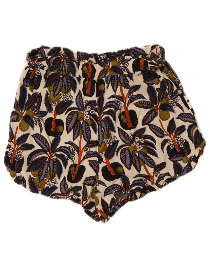 Zara Casual Shorts til kvinder Small W26 Flerfarvet blomster