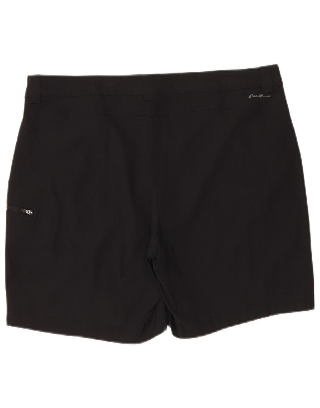 Eddie Bauer kvinders højtaljede cargo shorts US 14 XL W36 sort nylon