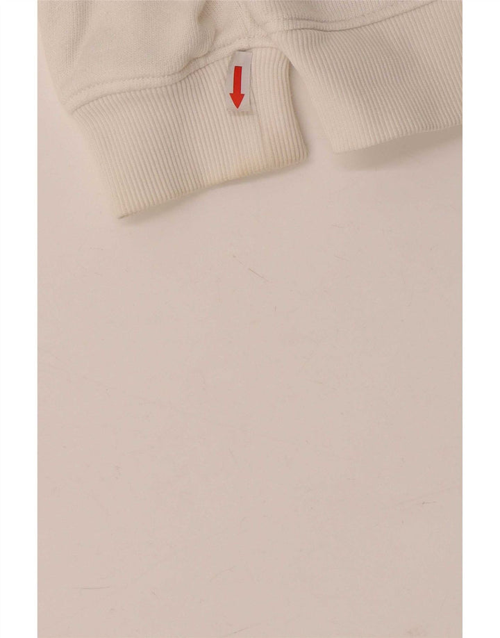 Tommy Hilfiger Dame Grafisk Oversized Sweatshirt Jumper UK 10 Small White