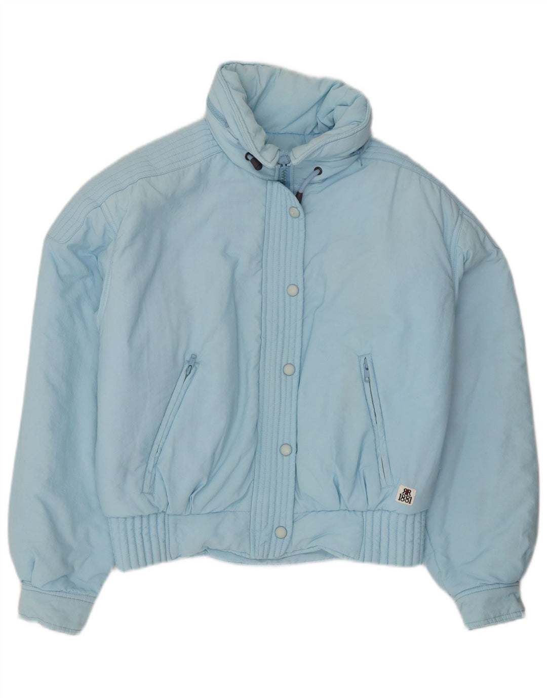 Cerruti 1881 Dame Hætte Oversized Polstret Jakke UK 8 Lille Blå