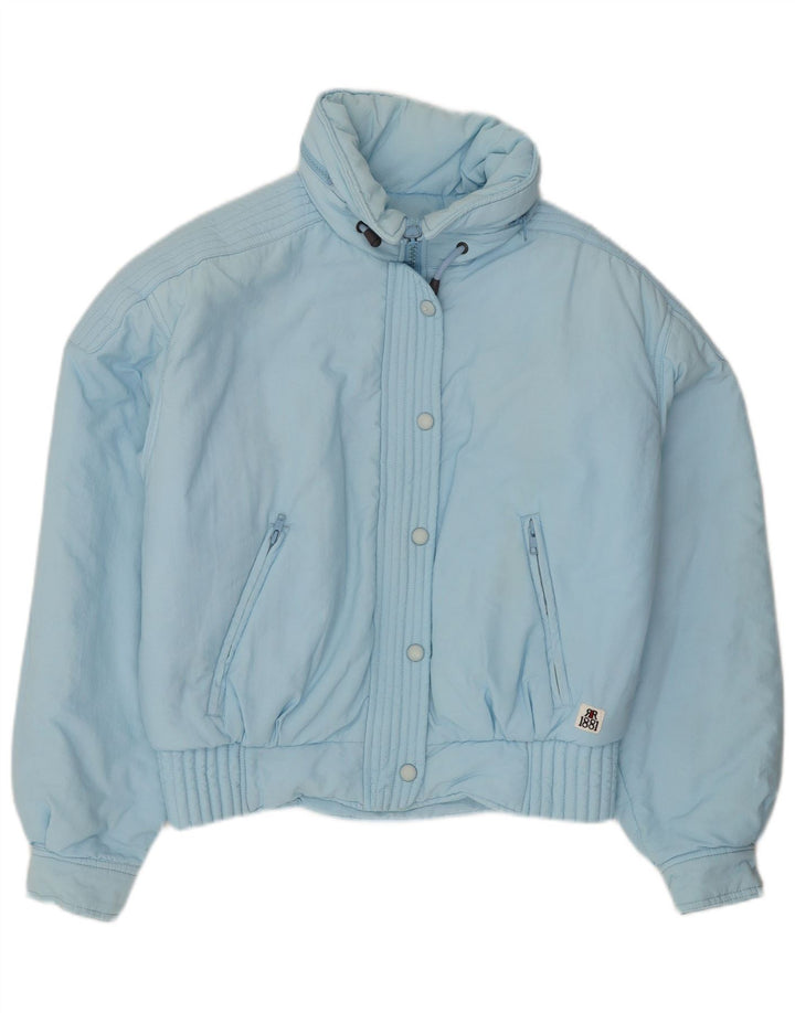 Cerruti 1881 Dame Hætte Oversized Polstret Jakke UK 8 Lille Blå