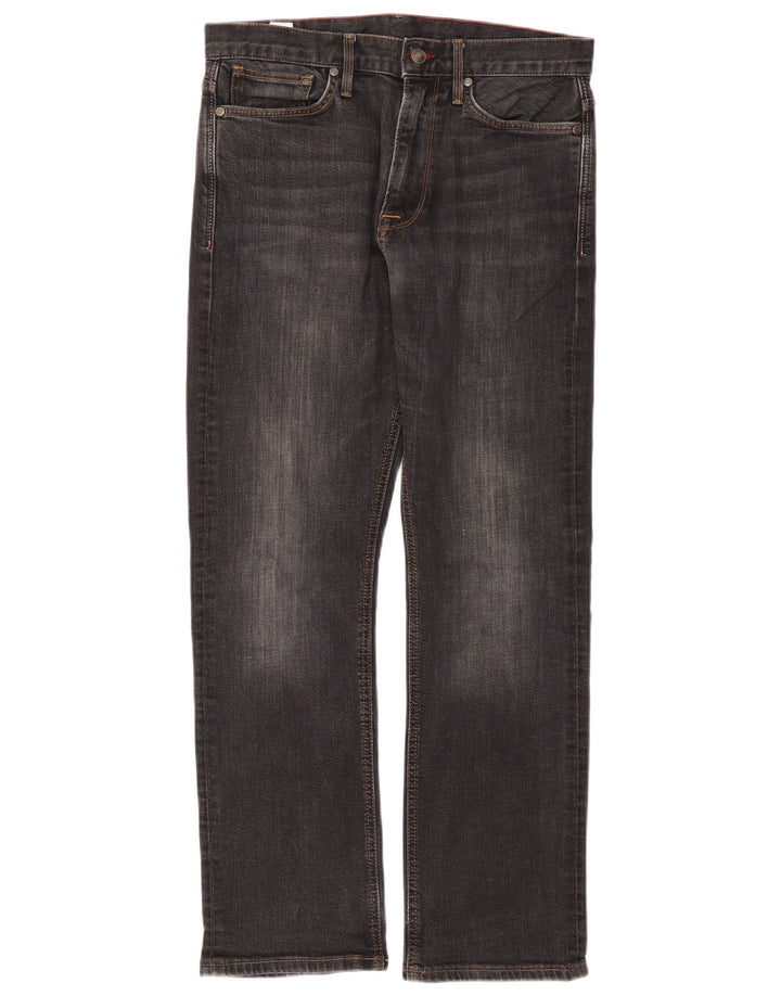 Marks & Spencer Herre Blue Harbor Straight Jeans W34 L31 Sort Bomuld