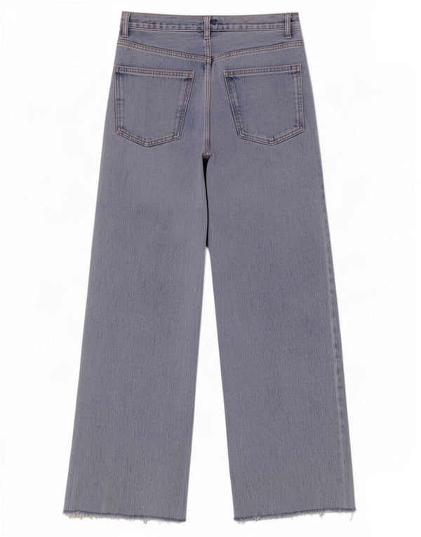 Massimo Dutti Dame Jeans med brede ben EU 38 Small W28 L28 Blå