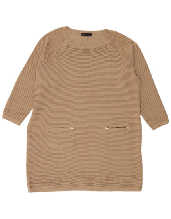 Marks & Spencer Dame Langærmet Jumper Dress UK 20 2XL Beige