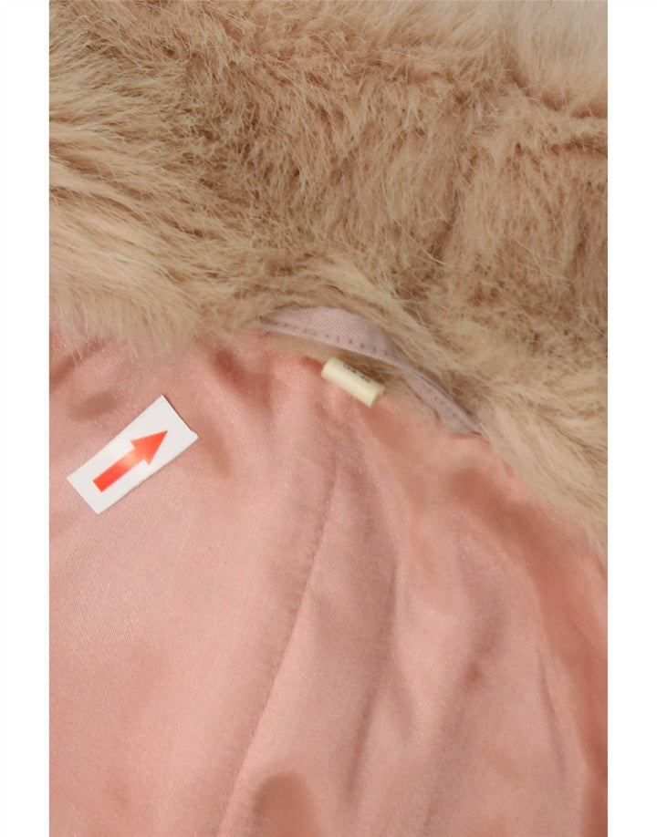 Vintage vindjakke med hætte til kvinder UK 26 3XL Pink Polyester