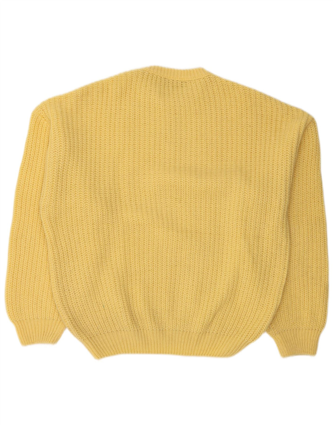 STEFANEL Herre sweater med rund hals XL gul uld