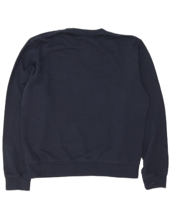 Zara Dame Oversized Sweatshirt Jumper UK 14 Medium Navy Blue Bomuld