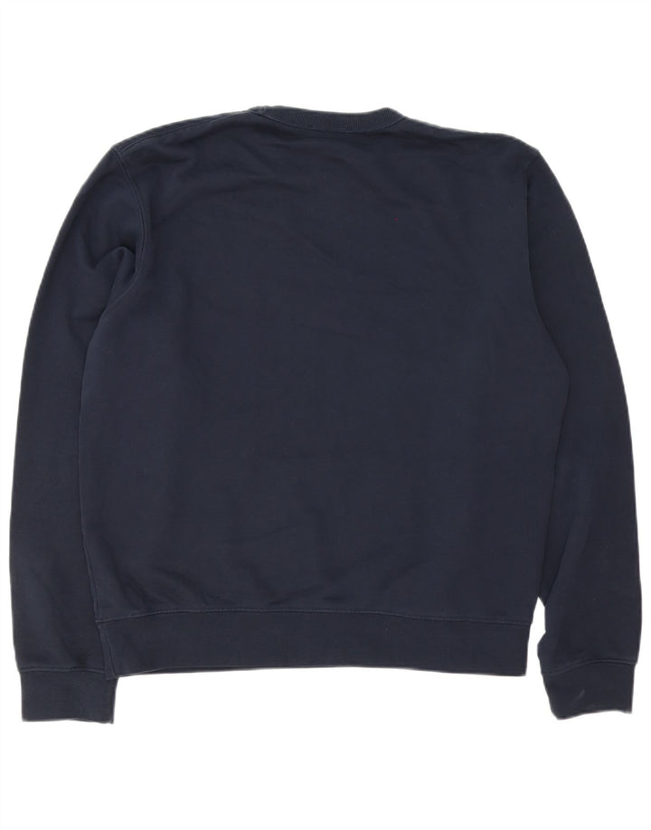 Zara Dame Oversized Sweatshirt Jumper UK 14 Medium Navy Blue Bomuld