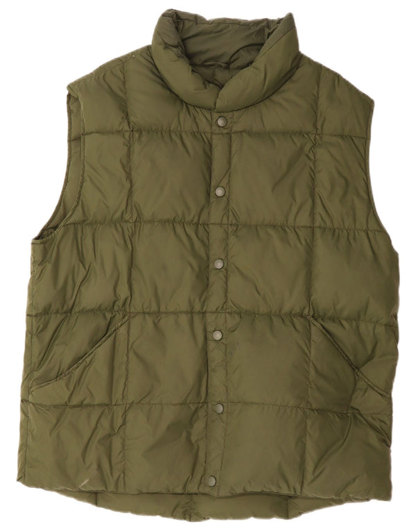 LANDS END Herre Polstret Gilet UK 40 Large Green