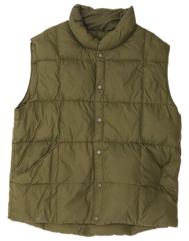 LANDS END Herre Polstret Gilet UK 40 Large Green