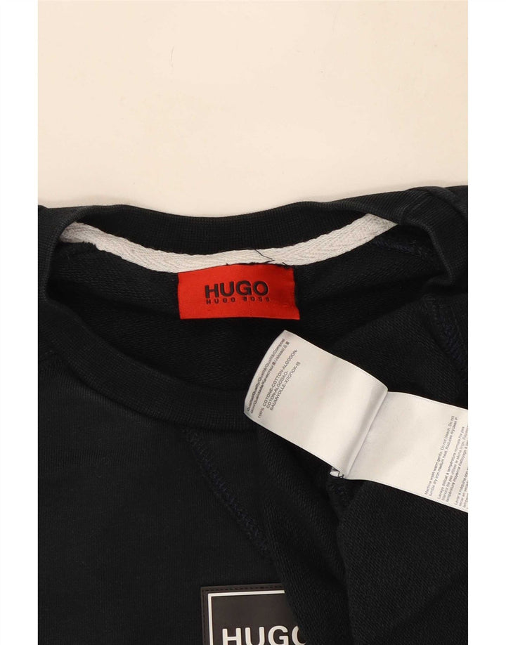 Hugo Boss Herre Sweatshirt Jumper Stor Marineblå Bomuld