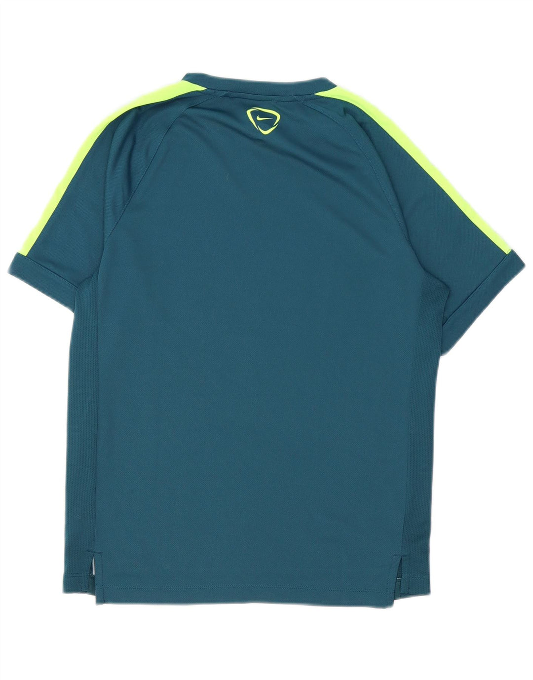 Nike Herre Dri Fit grafisk T-shirt Top Medium Blue Colourblock Polyester