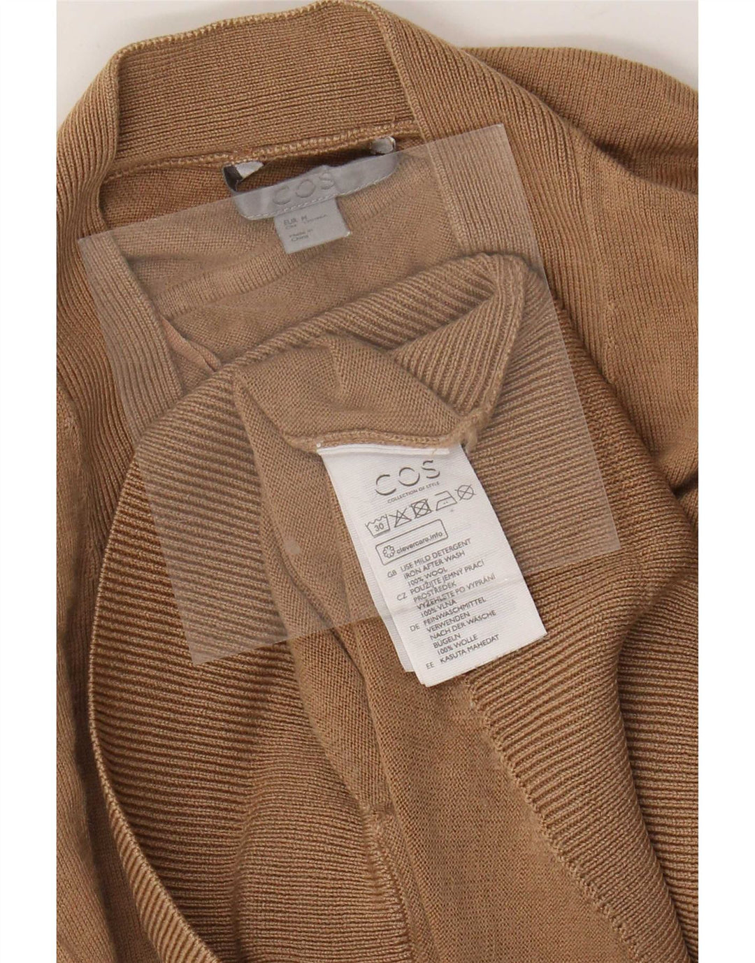 Cos Dame oversized cardigan sweater UK 14 Medium Beige Uld