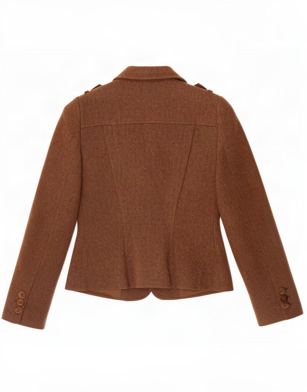 Luisa Spagnoli Dame 3-knaps blazerjakke IT 42 Medium Brun Flecked
