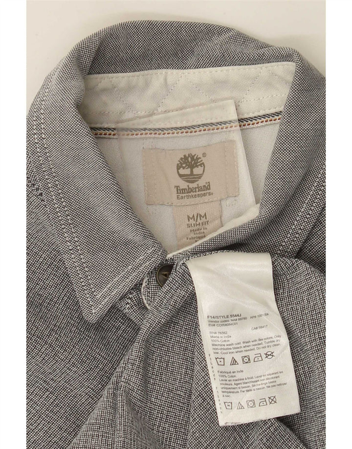 Timberland Herre Slim Fit skjorte mellemgrå bomuld