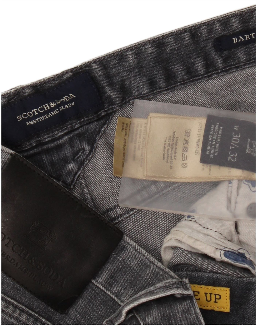 Scotch & Soda Dame Denim Hot Pants W30 medium grå bomuld