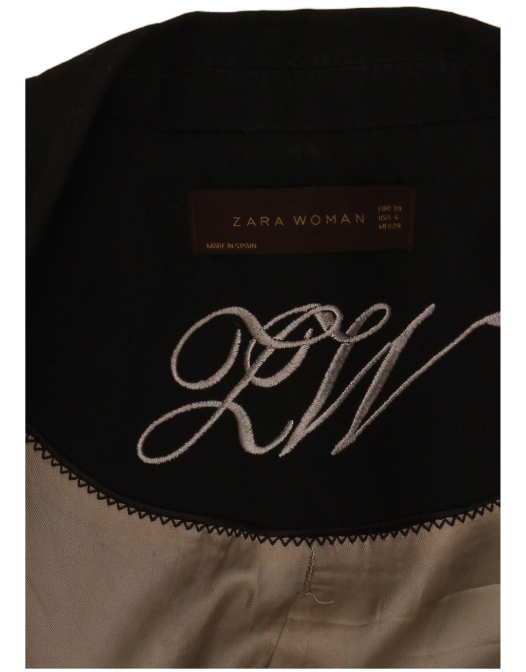 Zara Dame 1 Knap Blazer Jakke EU 38 Lille Sort