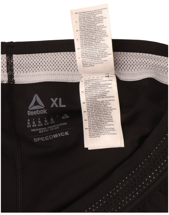 REEBOK sportsshorts til kvinder UK 20/22 XL sort polyester