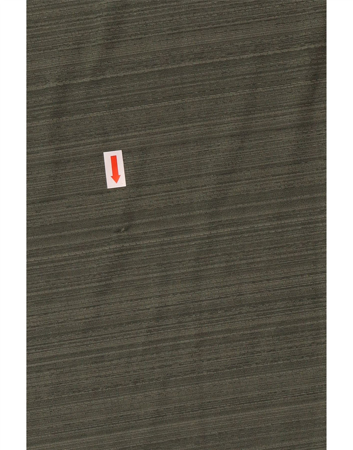 Nike Dri Fit T-shirt til mænd, stor grøn stribet polyester