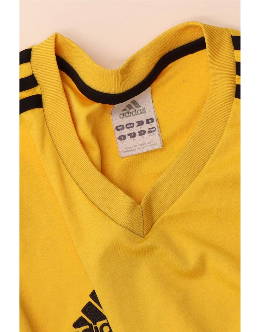 Adidas Herre Climalite T-Shirt Top Medium Gul Colourblock