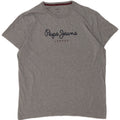 PEPE JEANS Dame almindelig grafisk T-shirt top UK 18 XL Grå