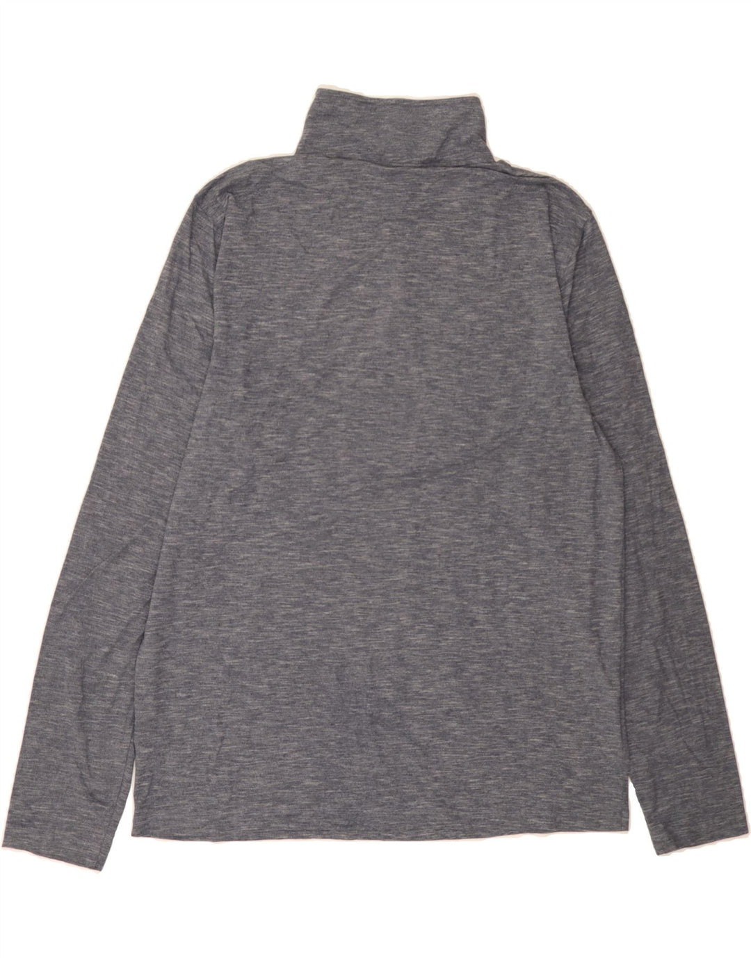 J. CREW Mens Zip Neck Pullover Tracksuit Top XL Blue Flecked Polyester Vintage J. Crew and Second-Hand J. Crew from Messina Hembry 