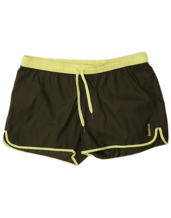 Reebok Sportsshorts til kvinder UK 16 Large Khaki Polyester