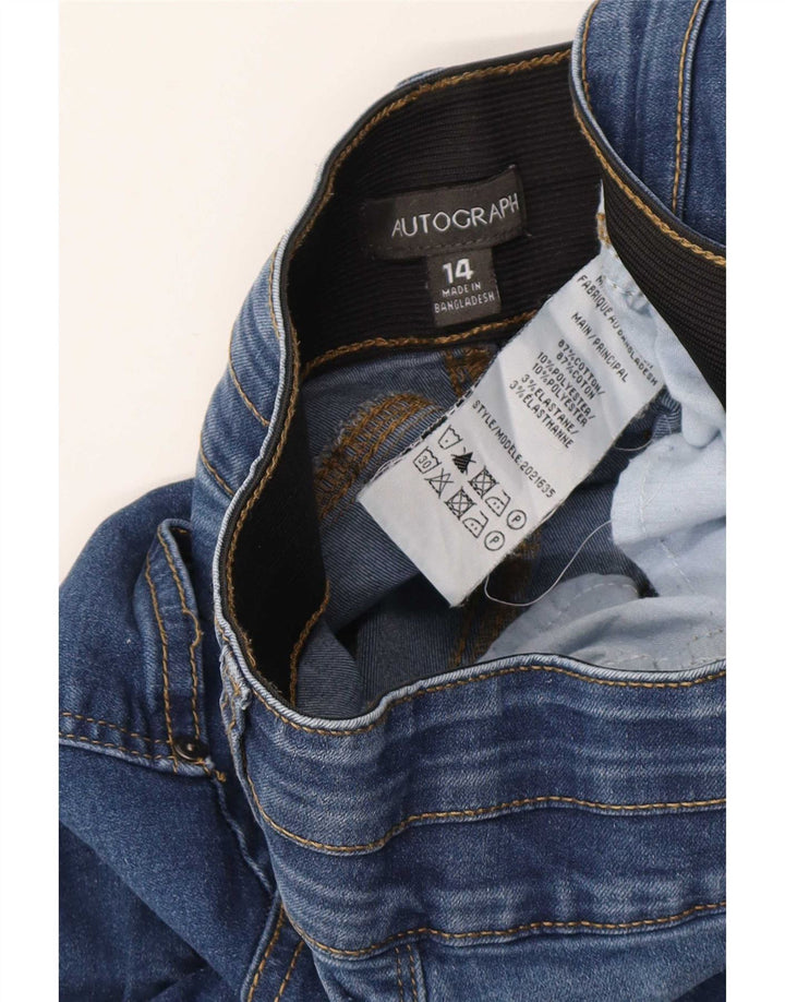 Marks & Spencer Womens Autograph Bootcut Jeans UK 14 Large W32 L29 Blue