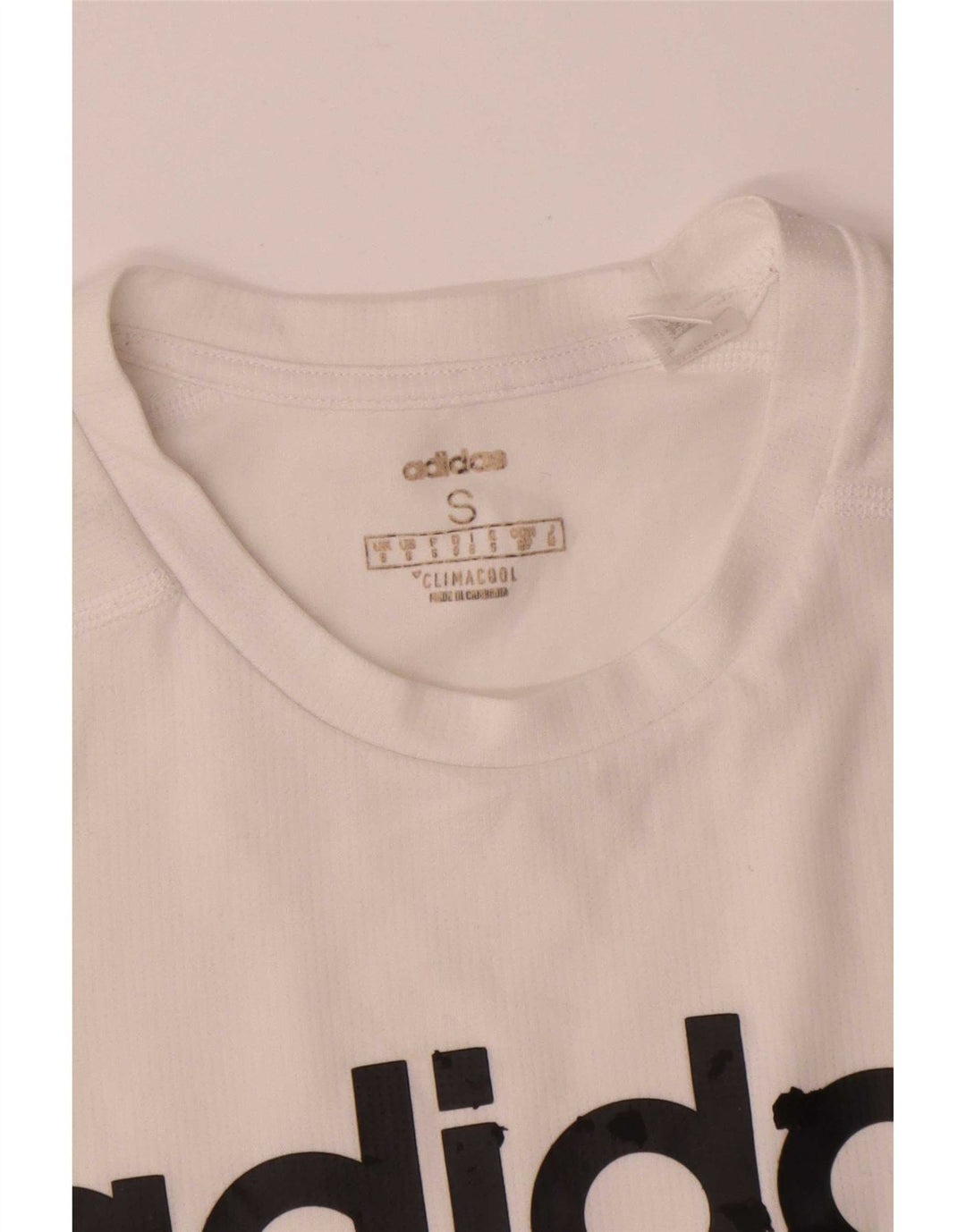Adidas Herre Climacool Grafisk T-Shirt Top Lille Hvid Polyester