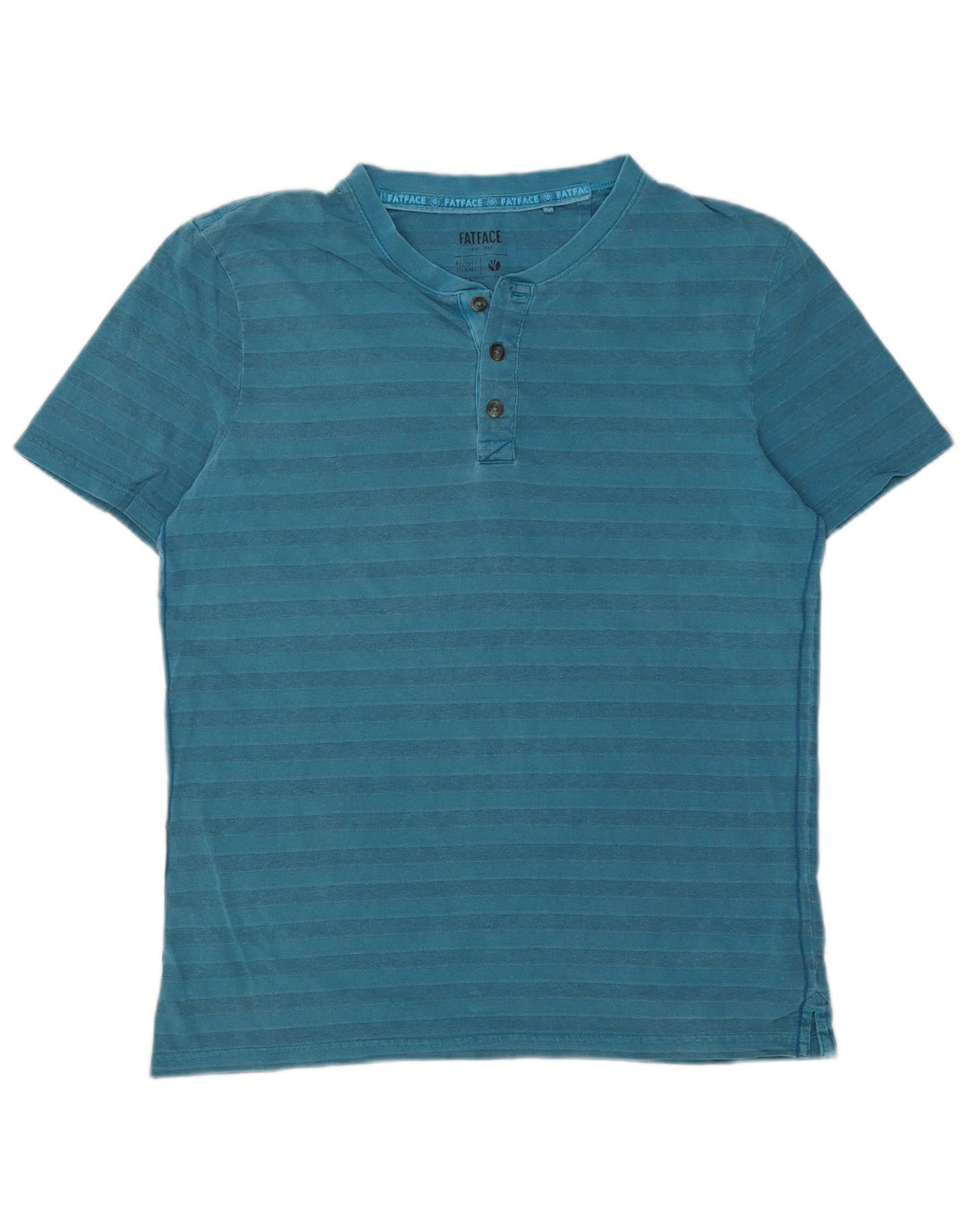 Fat Face Herre T-Shirt Top Medium Blå Stribet Bomuld