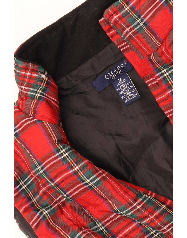 Chaps Dame Polstret Gilet UK 14 Medium Red Check Polyester