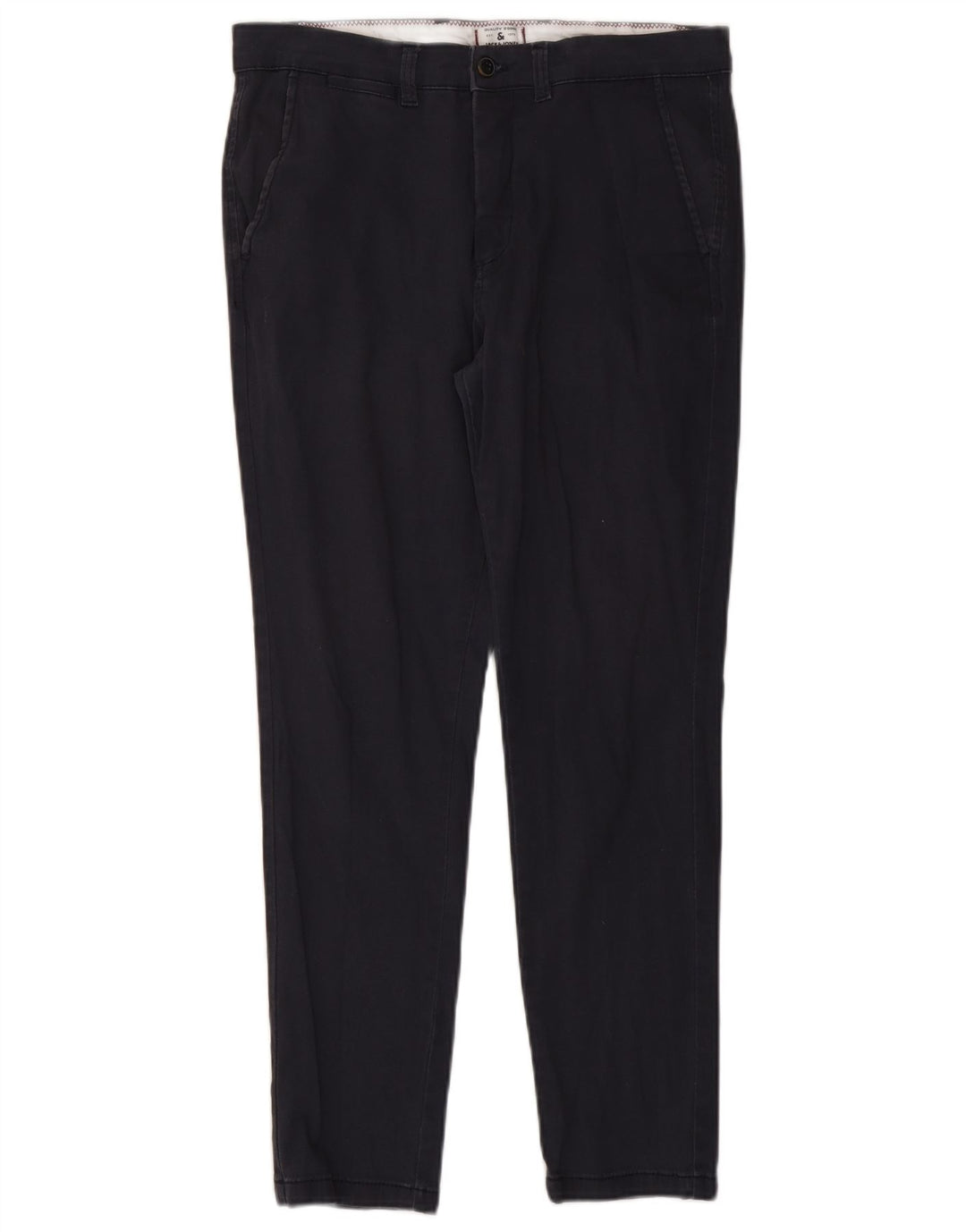 JACK & JONES Slim Chino-bukser til mænd W32 L28 Marineblå bomuld