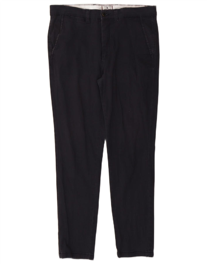 JACK & JONES Slim Chino-bukser til mænd W32 L28 Marineblå bomuld