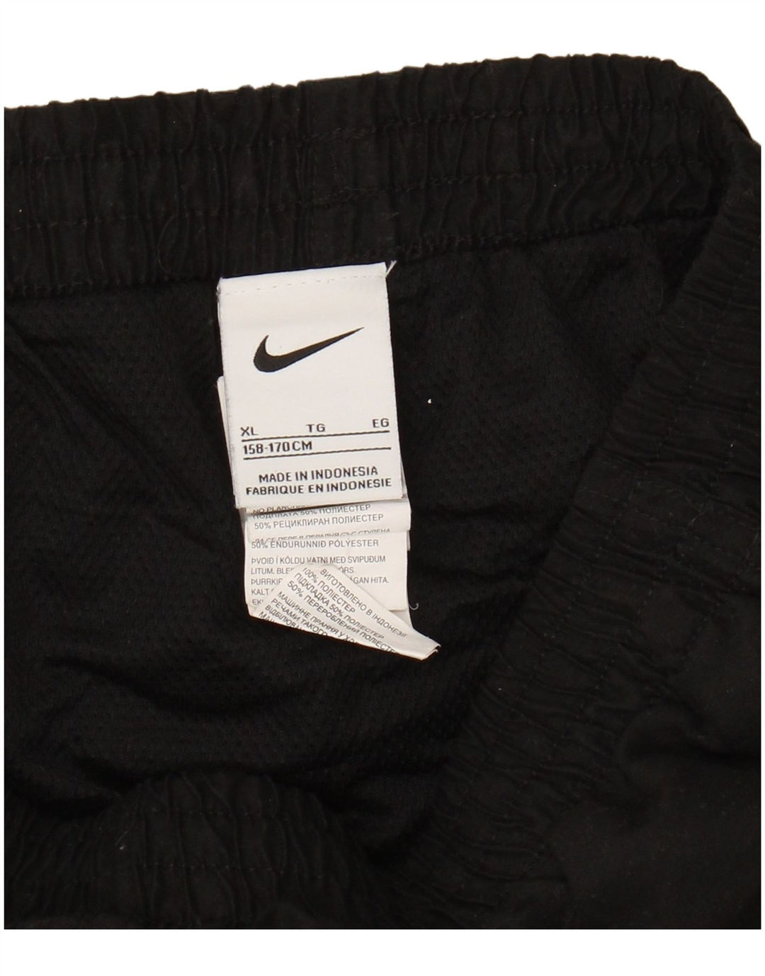 NIKE Boys Sport Shorts 13-14 Years XL Black Polyester