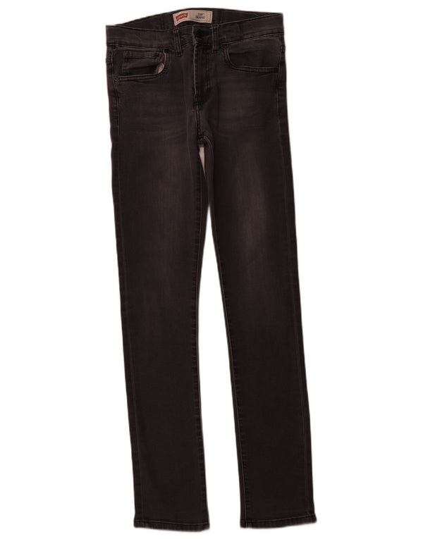 LEVI'S Girls 510 Skinny Jeans 15-16 år W28 L31 Grå Bomuld