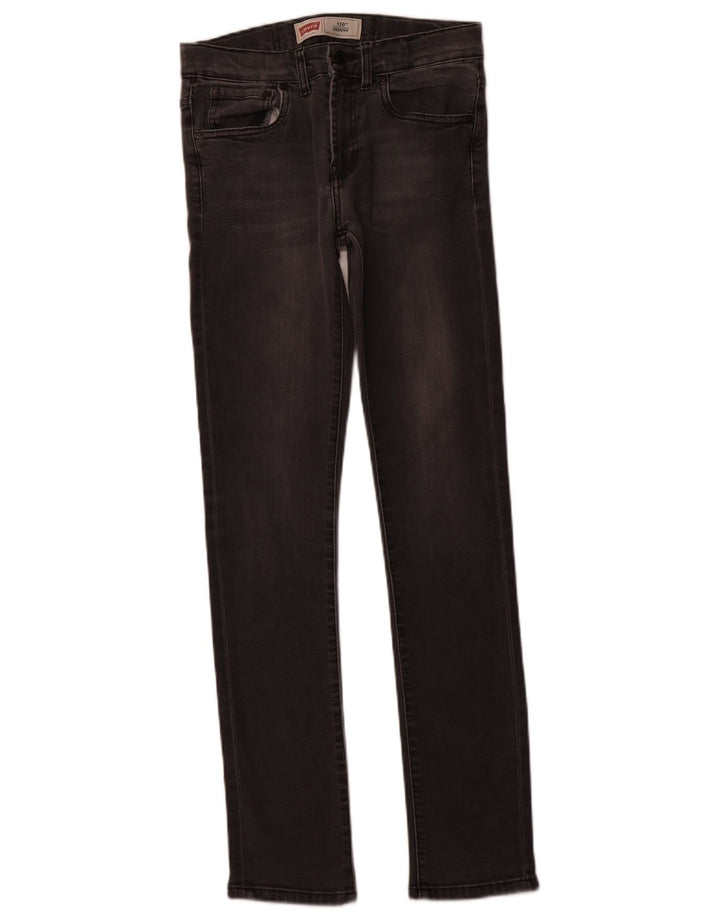 LEVI'S Girls 510 Skinny Jeans 15-16 år W28 L31 Grå Bomuld