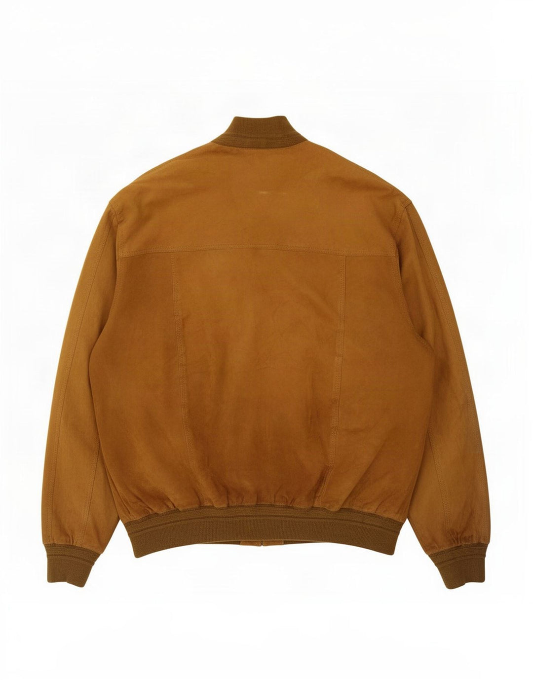 Vintage herre ruskind bomberjakke IT 56 3XL beige læder