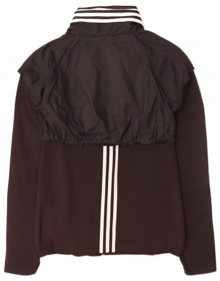Adidas Womens Clima Proof Tracksuit Top Jacket UK 12/14 Medium Black