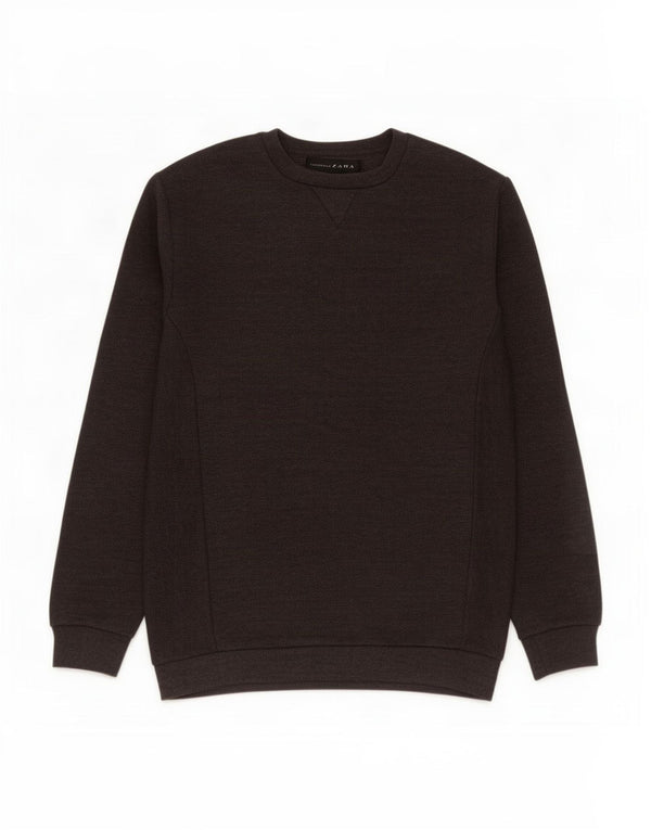 Zara Herre Sweatshirt Jumper Lille Grå Polyester