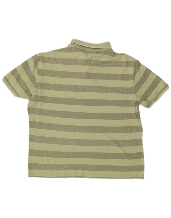 Asics herre polo shirt 2XL grøn stribet bomuld