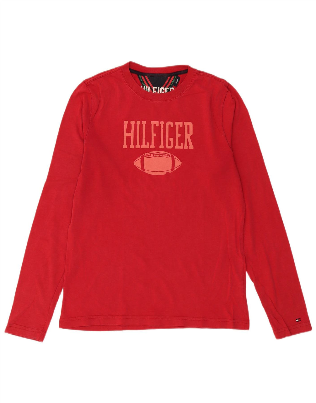 Tommy Hilfiger Herre Grafisk Top Langærmet Lille Rød Bomuld