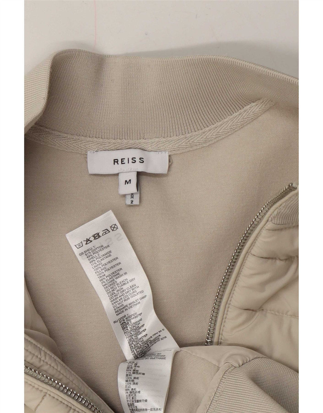 Reiss Herre cardigan sweater Medium Beige Bomuld