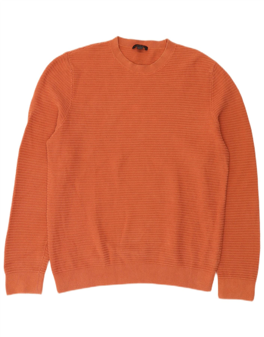 Cos Herre trøje med rund hals, stor orange bomuld