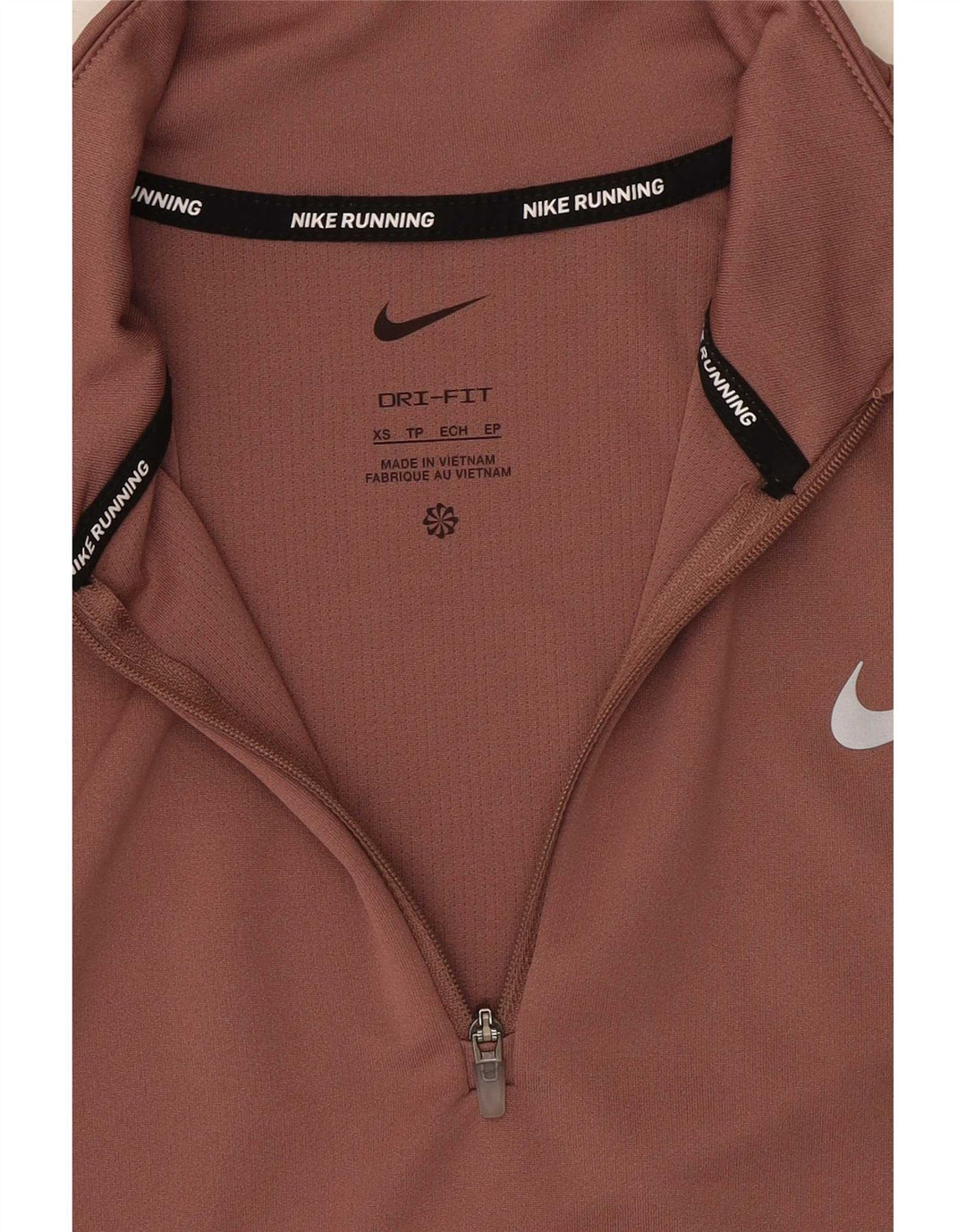 Nike Dame Dri Fit Pullover med lynlås-hals Træningsdragt Top UK 6 XS Pink