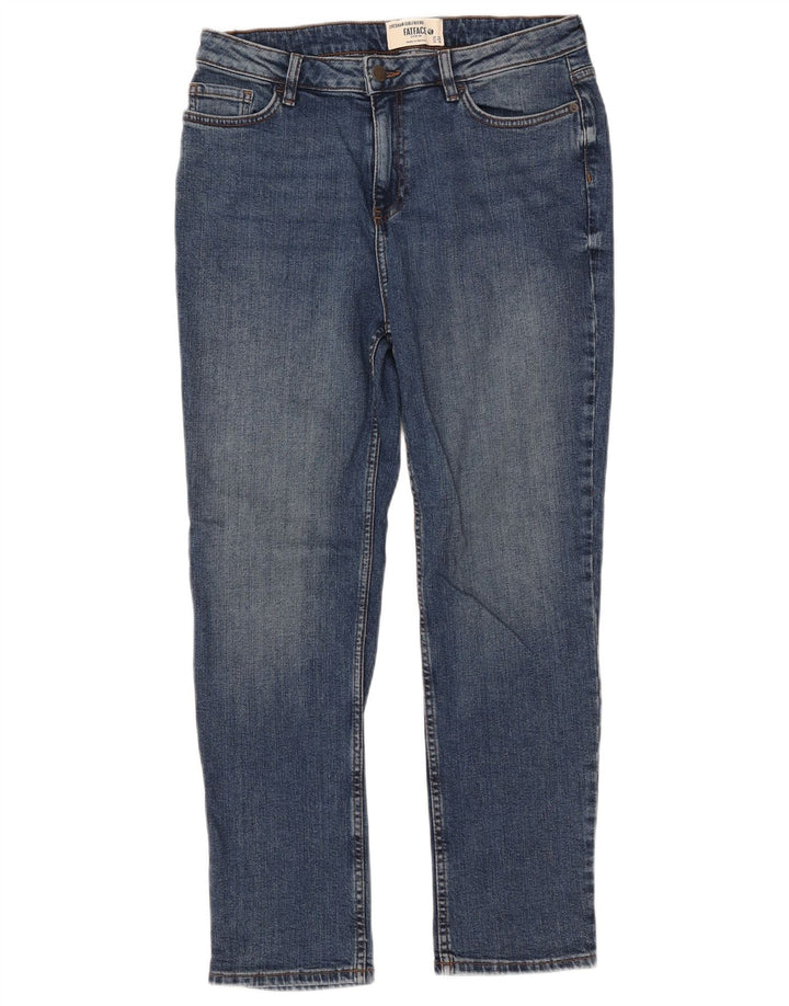 Fat Face Dame Chesham Girlfriend Slim Jeans UK 12 Medium W32 L27 Blå