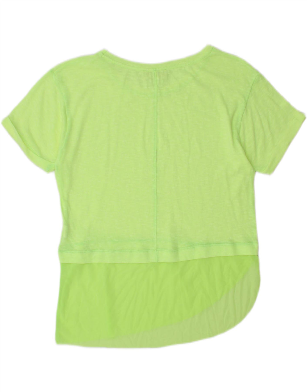 ZARA Womens T-Shirt Top UK 14 Medium Green Polyester Vintage Zara and Second-Hand Zara from Messina Hembry 