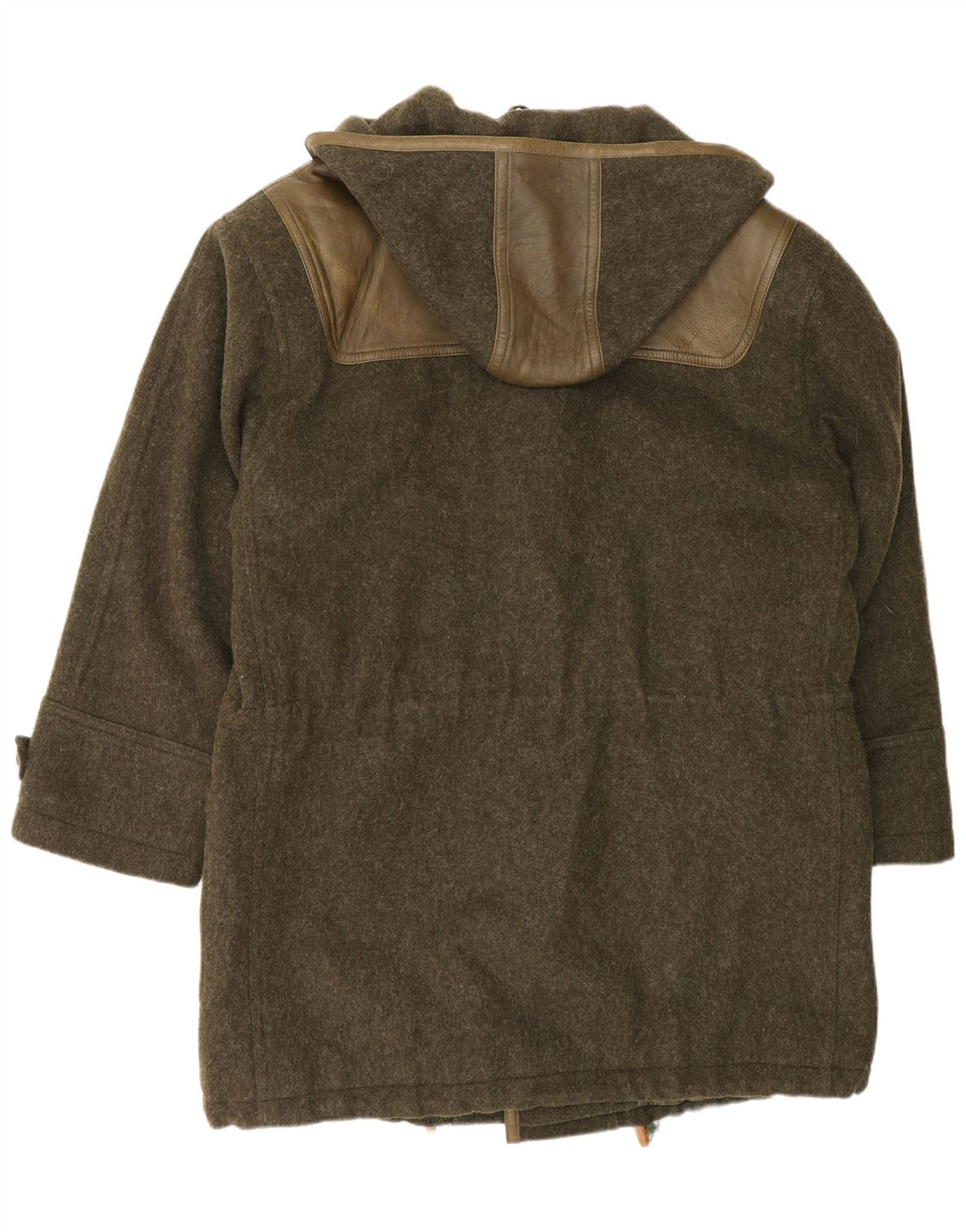 Lodenfrey Herre Hooded Duffel Coat EU 50 Large Green Wool